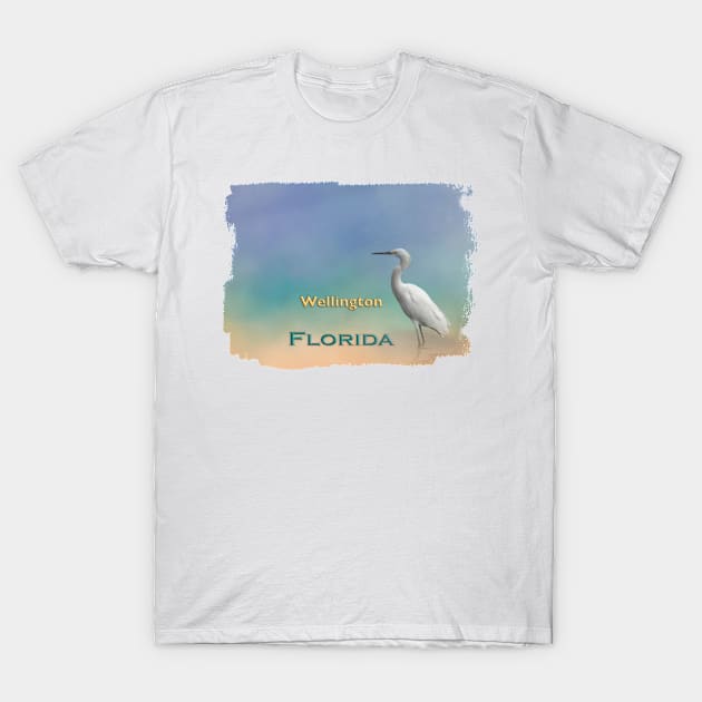 Egret Wellington FL T-Shirt by Elisabeth Lucas